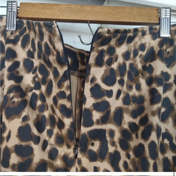 Reformation Sera High-Rise Leopard Print Pants Womens Size 2 Brown Black FLAWS - Picture 7 of 12
